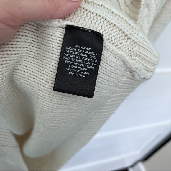 Mossimo sweater dress/longer length cream ivory cable knit size xs - Picture 5 of 5